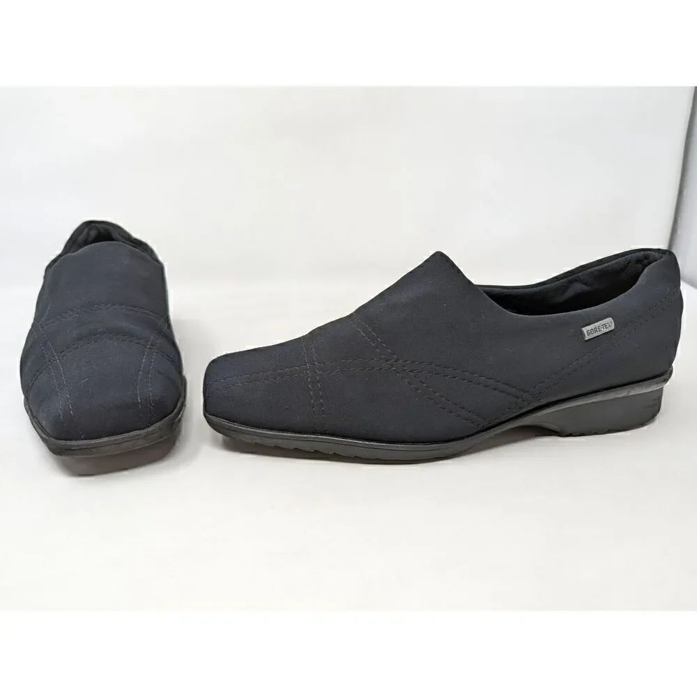ARA PAM LUFTPOLSTER GORE-TEX BLACK FABRIC SLIP ON RAIN SHOES WOMENS US 7.5 UK 5
